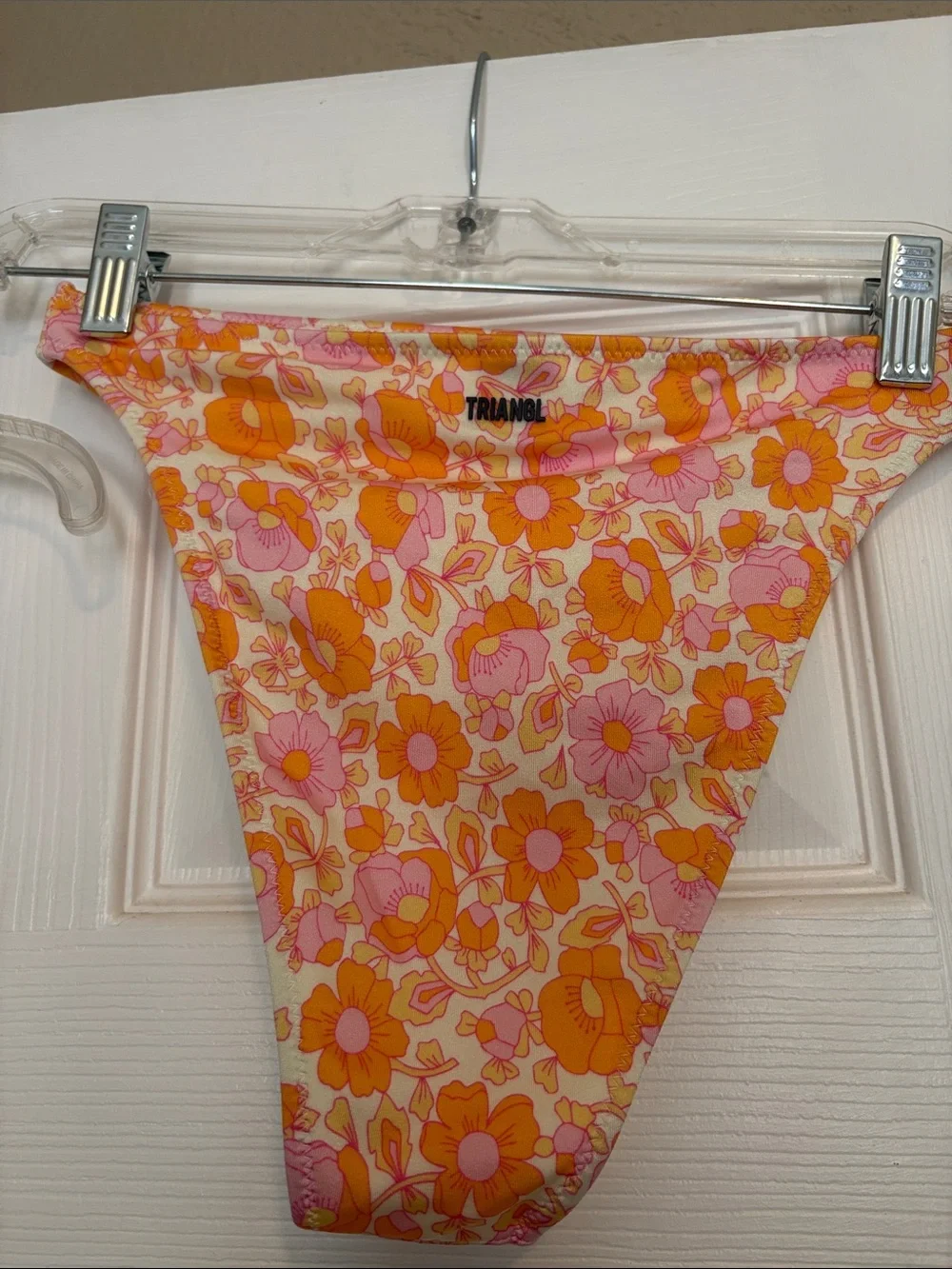 Triangl Swimwear Orange Pink Floral Bikini Set